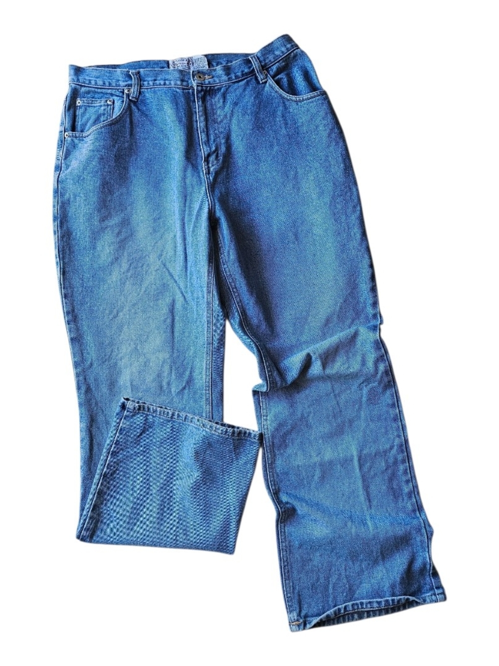 Vintage Carolina Blues Mom Jeans 16W Light Wash Straight Leg 100% Cotton